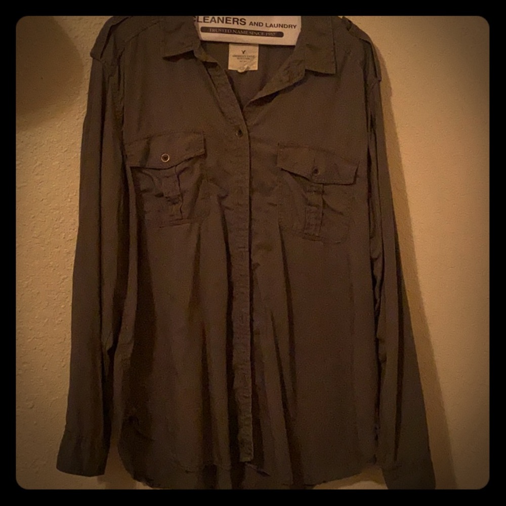 AE button down, army green
